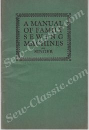 Manual of family Sewing Machines 1929 part A - Sew-Classic.com