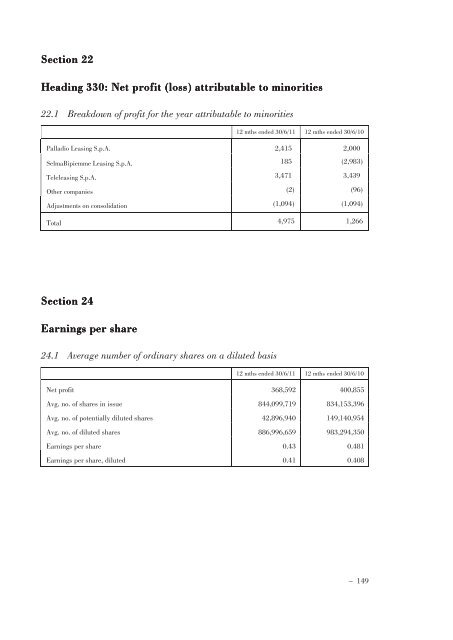 Annual Accounts and Report as at 30 June 2011 Draft - Mediobanca