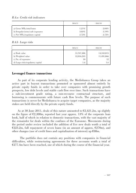 Annual Accounts and Report as at 30 June 2011 Draft - Mediobanca