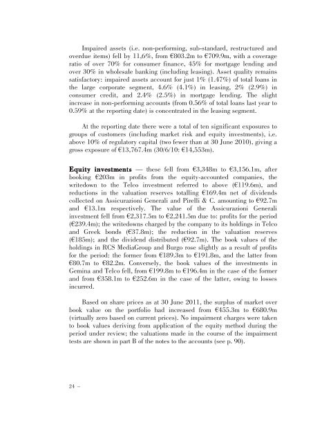 Annual Accounts and Report as at 30 June 2011 Draft - Mediobanca