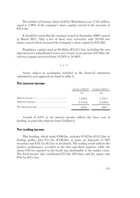 Annual Accounts and Report as at 30 June 2011 Draft - Mediobanca