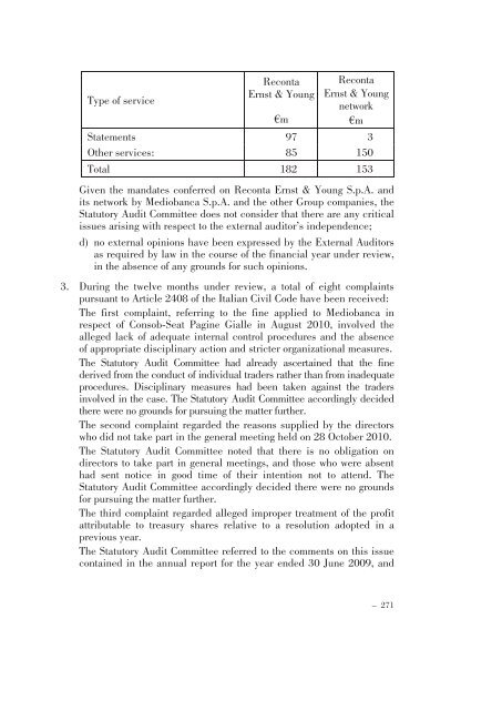 Annual Accounts and Report as at 30 June 2011 Draft - Mediobanca