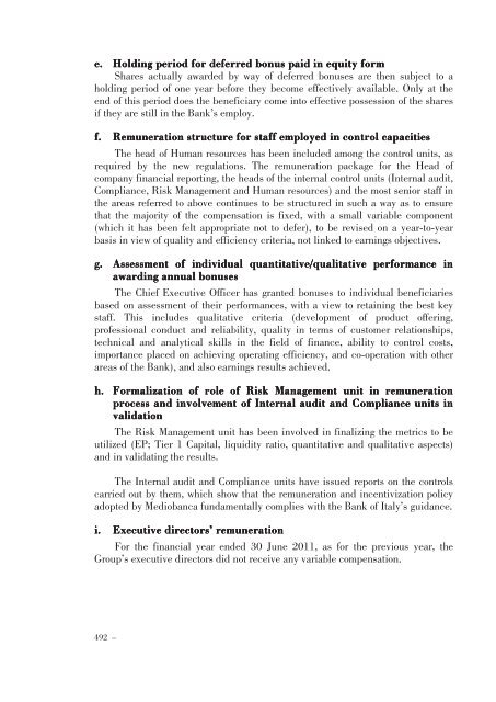 Annual Accounts and Report as at 30 June 2011 Draft - Mediobanca