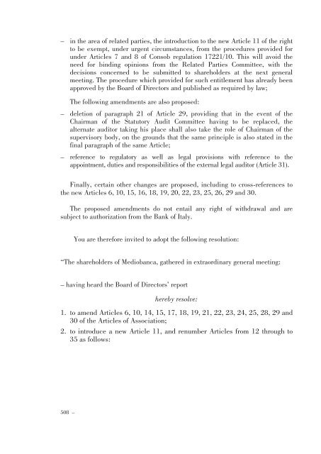 Annual Accounts and Report as at 30 June 2011 Draft - Mediobanca