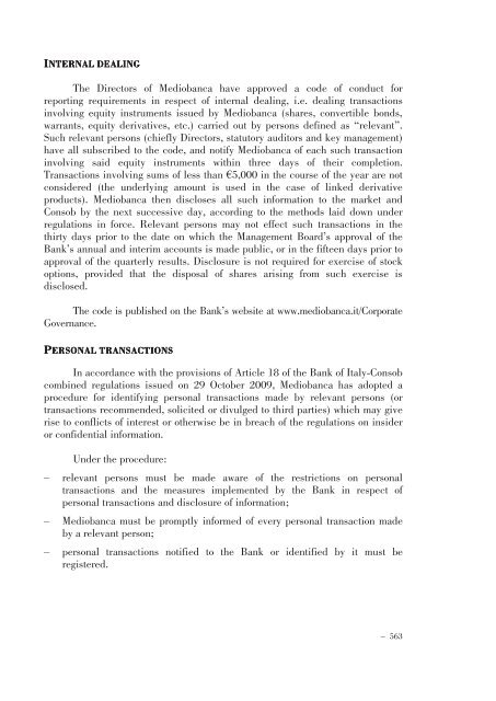 Annual Accounts and Report as at 30 June 2011 Draft - Mediobanca