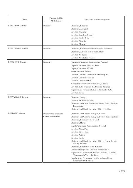 Annual Accounts and Report as at 30 June 2011 Draft - Mediobanca