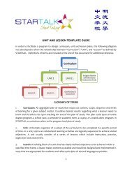 2010 Unit and Lesson plan templates and guide - StarTalk