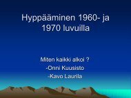 Jorma Malin esitys laskuvarjourheilun alusta suomessa