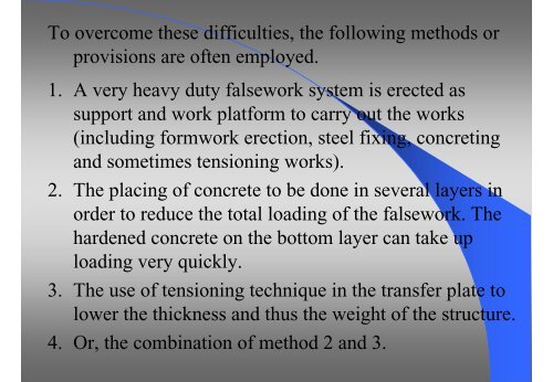 Construction of Transfer Plate - from various case studies