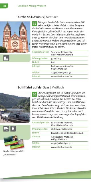 Sehenswertes - Saarschleife Touristik GmbH - Gemeinde Mettlach