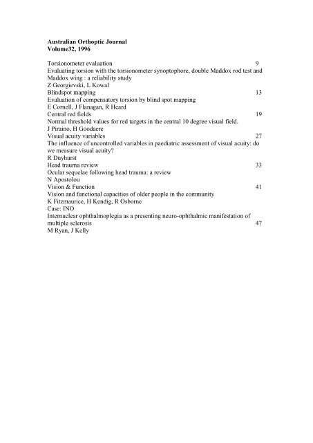 British Orthoptic Journal - Computing Services