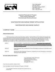 wastewater discharge permit application ... - City of Springfield