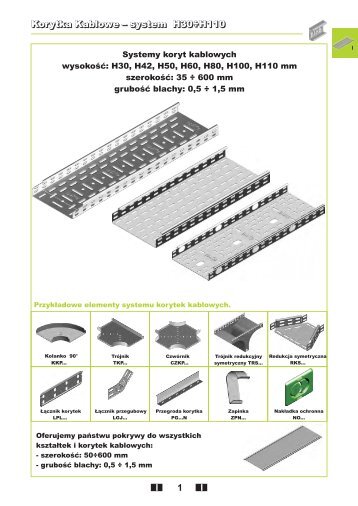 Korytka Kablowe â system H30Ã·H110 Korytka Kablowe ... - Baks