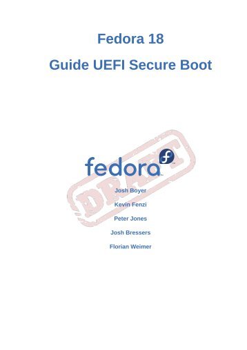 Guide UEFI Secure Boot - Fedora Documentation - Fedora Project