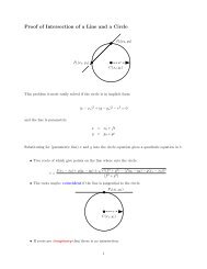 Complete derivation of the Intersection of a Circle and Line