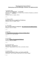 (Theologisches Forum D\374ren 2003-2010) - dirk-siedler