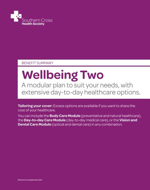Wellbeing Two - Southern Cross Healthcare