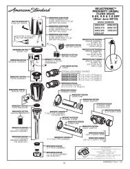 Repair Parts Diagram - American Standard ProSite