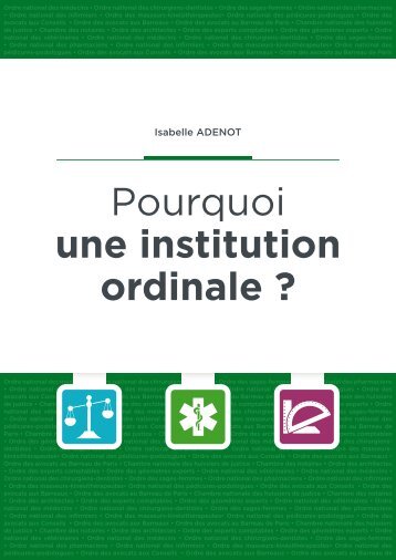 Pourquoi une institution ordinale ? - Ordre National des Pharmaciens