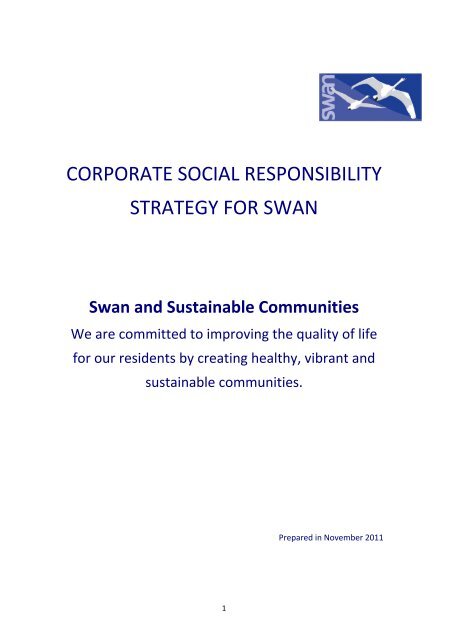 Corporate Social Responsibility Strategy - Swan Housing Association