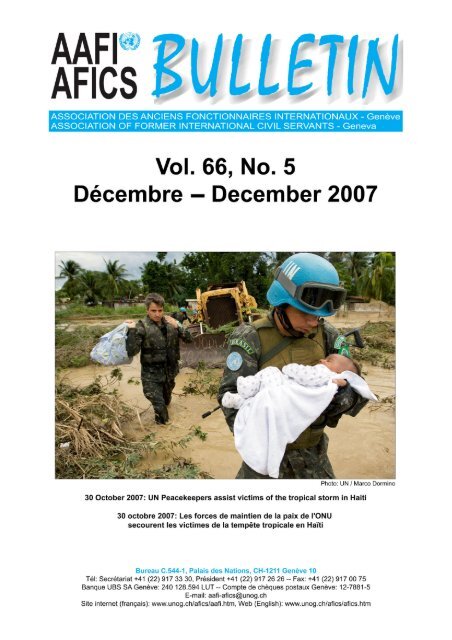 VOL. 66, NO. 5 - aafi-afics - UNOG