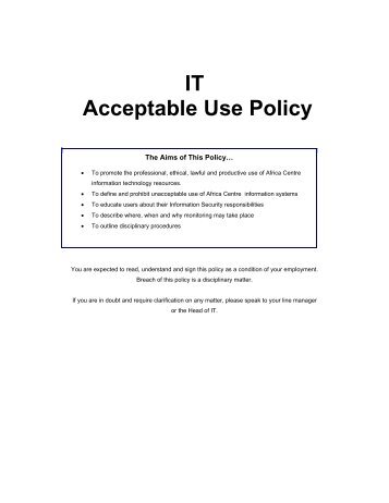 IT Acceptable Use Policy