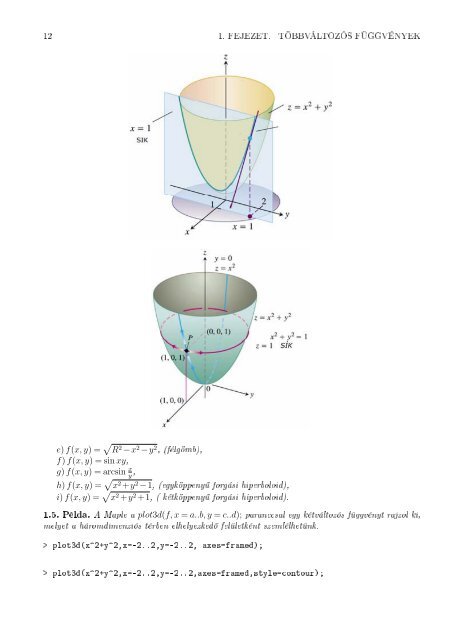 TÃ¶bbvÃ¡ltozÃ³s fÃ¼ggvÃ©nyek Jegyzet - PÃ©csi TudomÃ¡nyegyetem