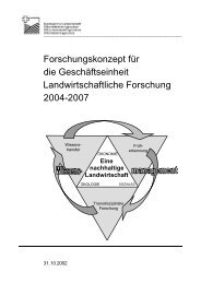 Forschungskonzept Landwirtschaft 2004 - Ressortforschung des ...