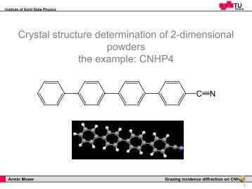 Crystal structure determination for CNHP4 - Institute of Solid State ...