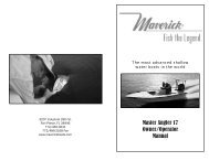 Maverick Master Angler 17 Owners Manual.qxd - Maverick Boat ...