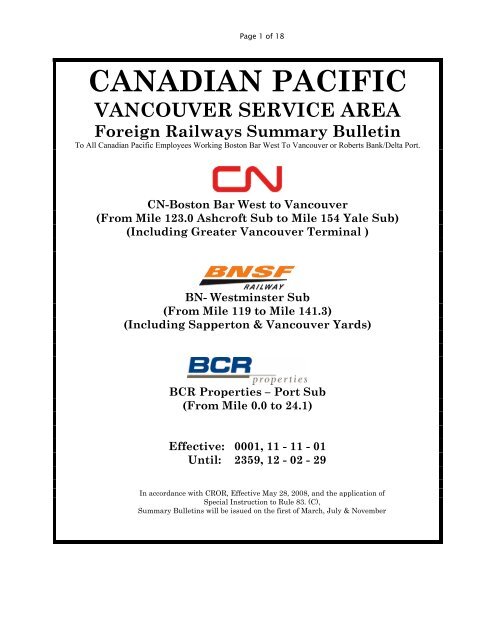 Tcrc 320 vancouver service area - TCRC 320