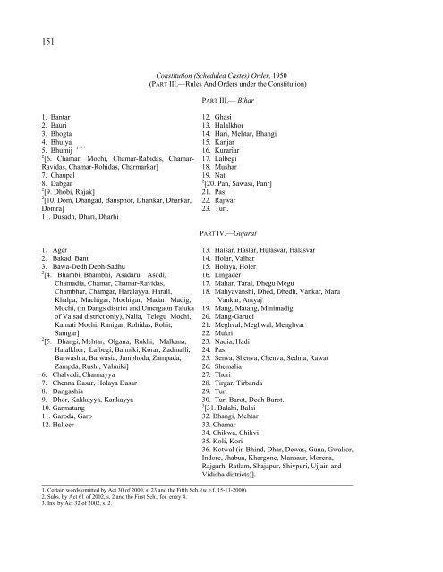 the constitution (scheduled castes) - Ministry of Law and Justice