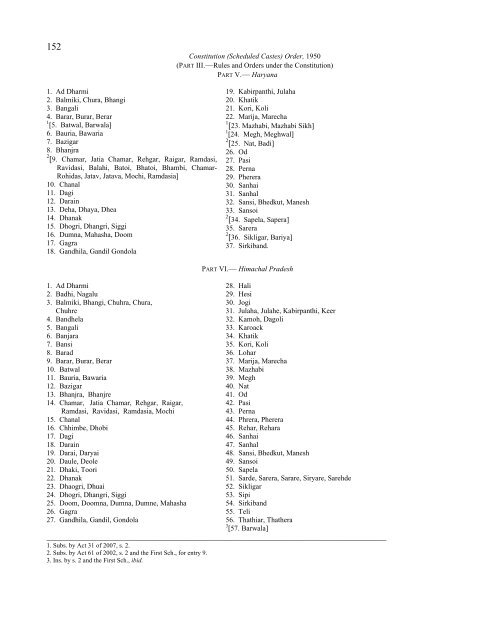 the constitution (scheduled castes) - Ministry of Law and Justice