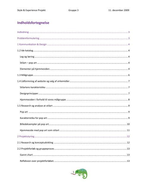 Rapport + bilag (.pdf)