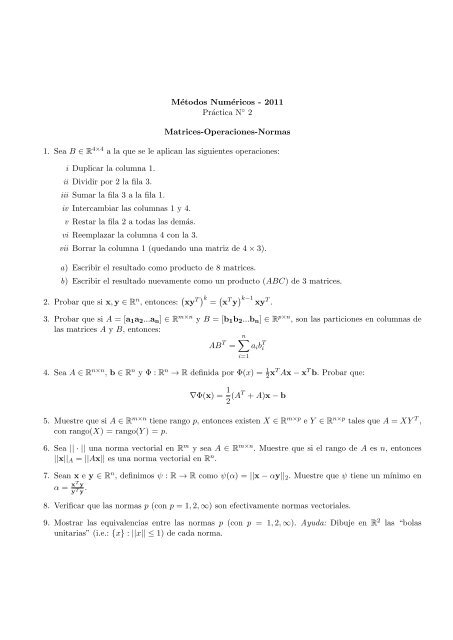 MÃ©todos NumÃ©ricos - 2011 PrÃ¡ctica N 1 Ecuaciones no-lineales 1 ...