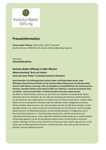 Seniorenheim Buch am Erlbach - Kastulus Bader Stiftung
