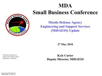 MiDAESS - Missile Defense Agency