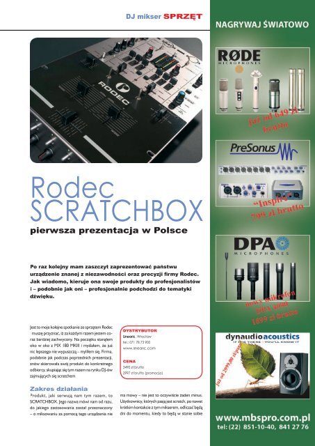 Rodec SCRATCHBOX - Transtel-Sabima