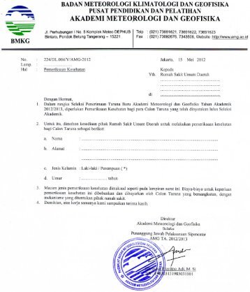 Surat pengantar tes kesehatan