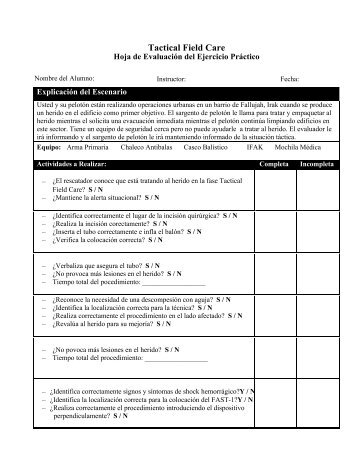 Hoja de Evaluacion del Ejercicio Practico TFC 020602 Practical ...