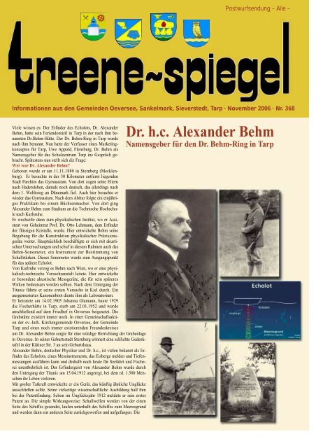 Dr. h.c. Alexander Behm - Treenespiegel