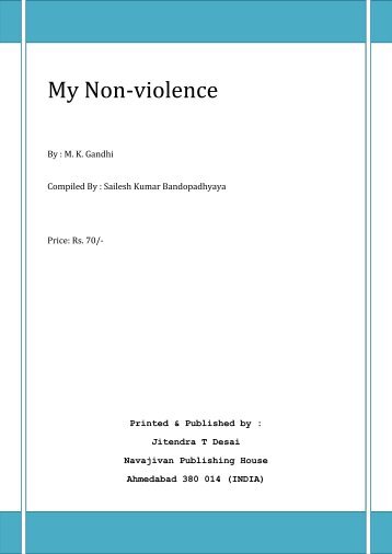 My Non-violence - Mahatma Gandhi