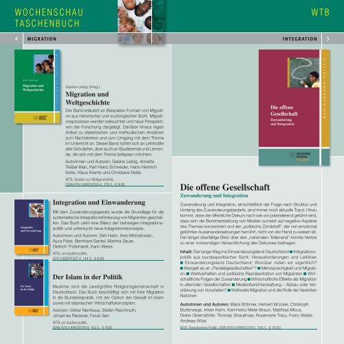 Taschenbuch - Wochenschau Verlag