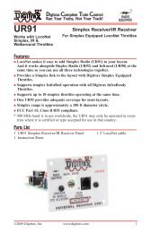 Instruction Sheet - Digitrax, Inc.