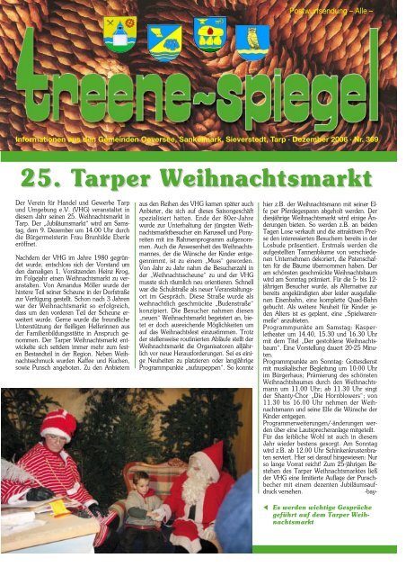 25. Tarper Weihnachtsmarkt - Treenespiegel