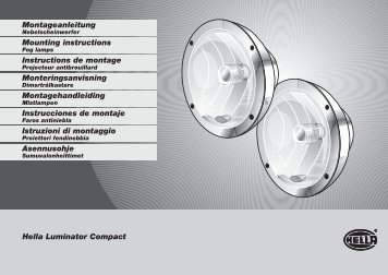 Hella Luminator Compact Montageanleitung Mounting instructions ...