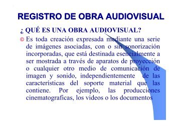 REGISTRO DE OBRA AUDIOVISUAL
