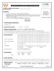 Registration Form for Digital Signature Certificate