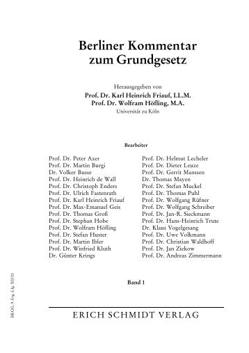 Berliner Kommentar zum Grundgesetz