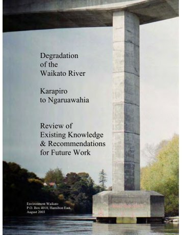Degradation of the Waikato River Karapiro to Ngaruawahia Review ...